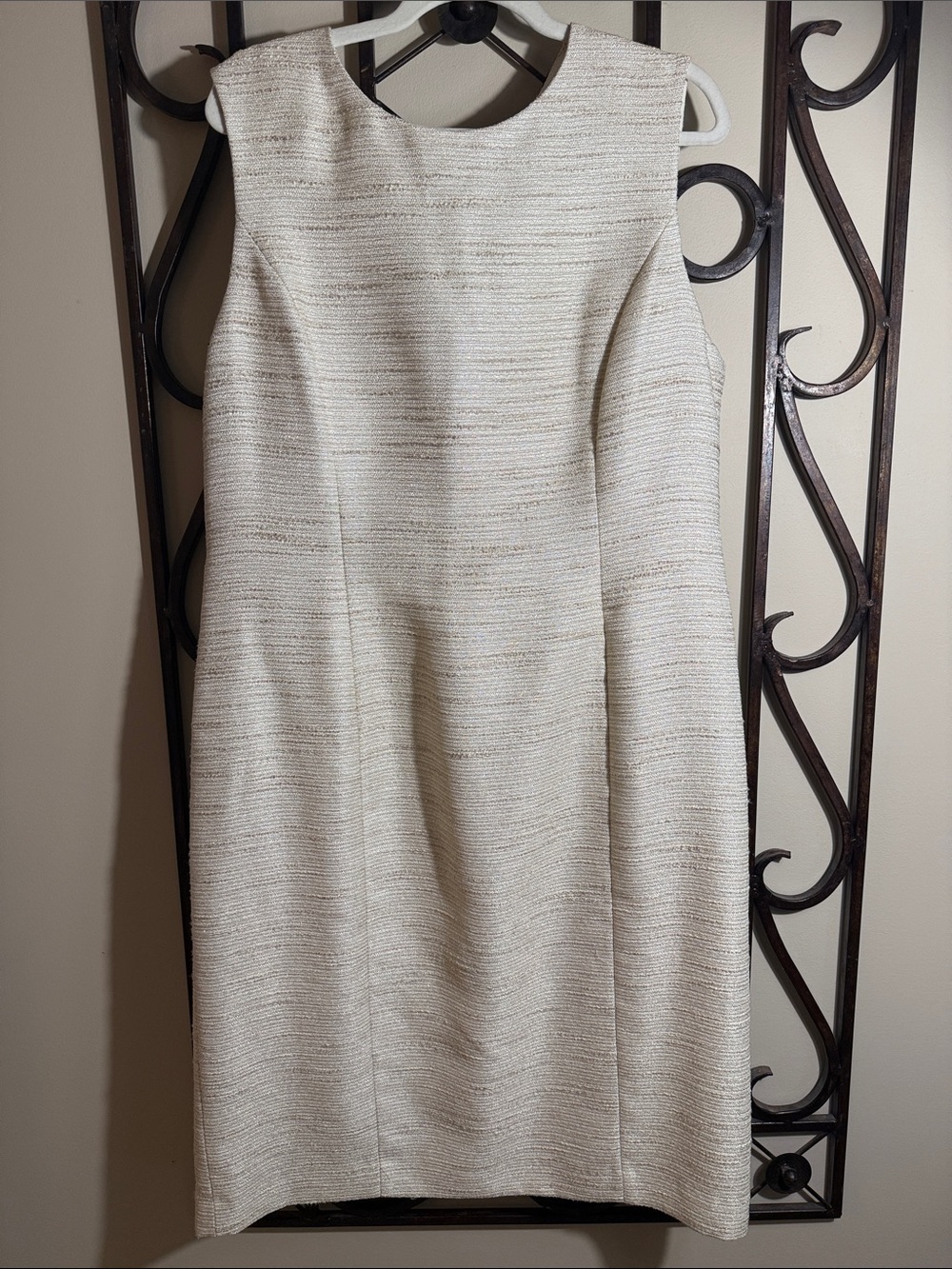 Preston & York Cream Textured Sleeveless Dress - Also selling matching jacket.